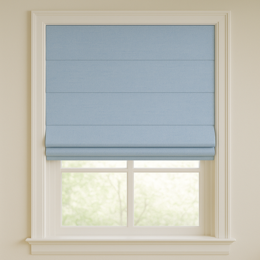 Flat Blackout Roman Blind | Sky