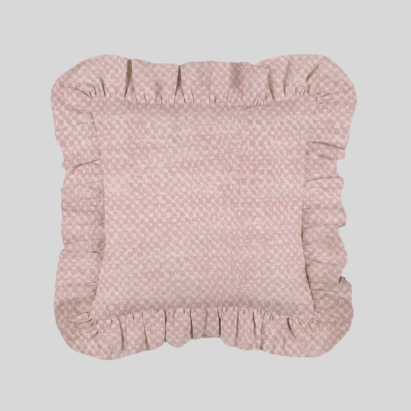 Melia Linen Ruffles Cushion Cover