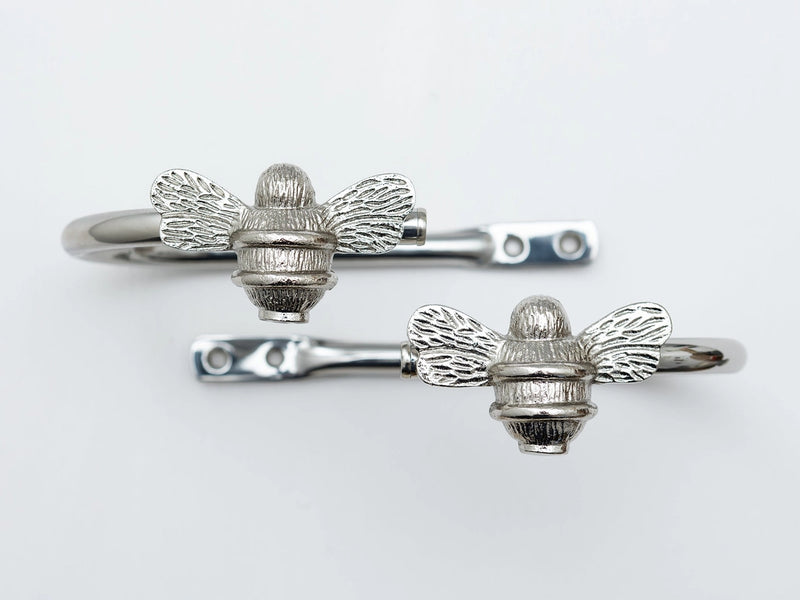 Bee Curtain Holdbacks - Nickel Finish
